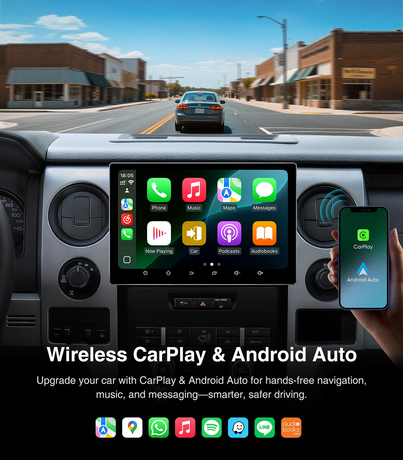 11.5" Car Radio Stereo for Ford F150 2009-2012&2013 20104 STX XL w/Wireless Car play Android auto