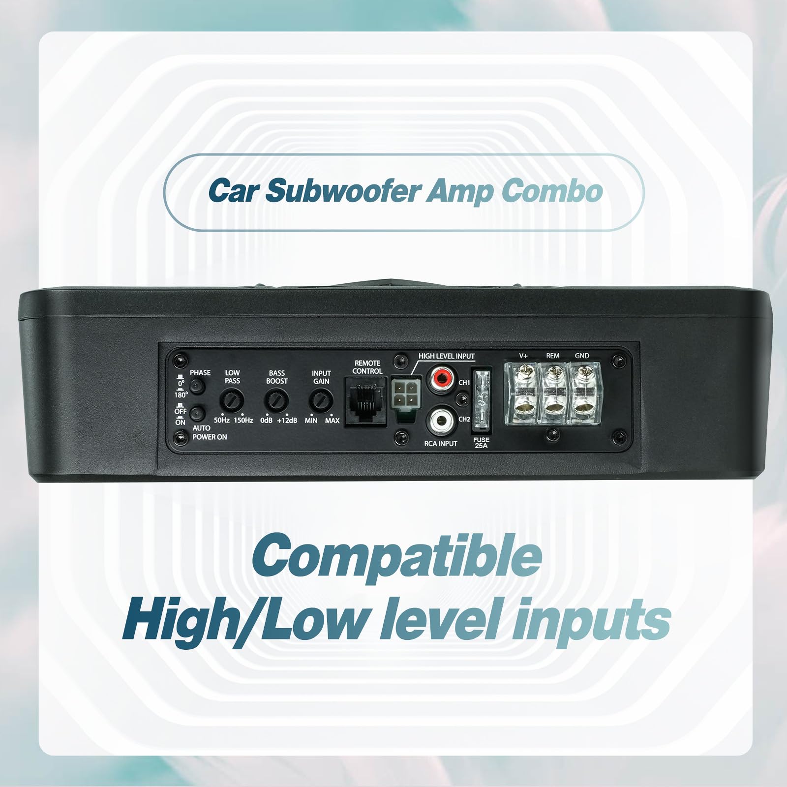 10" 1000W Slim Under Seat Powered Car Subwoofer