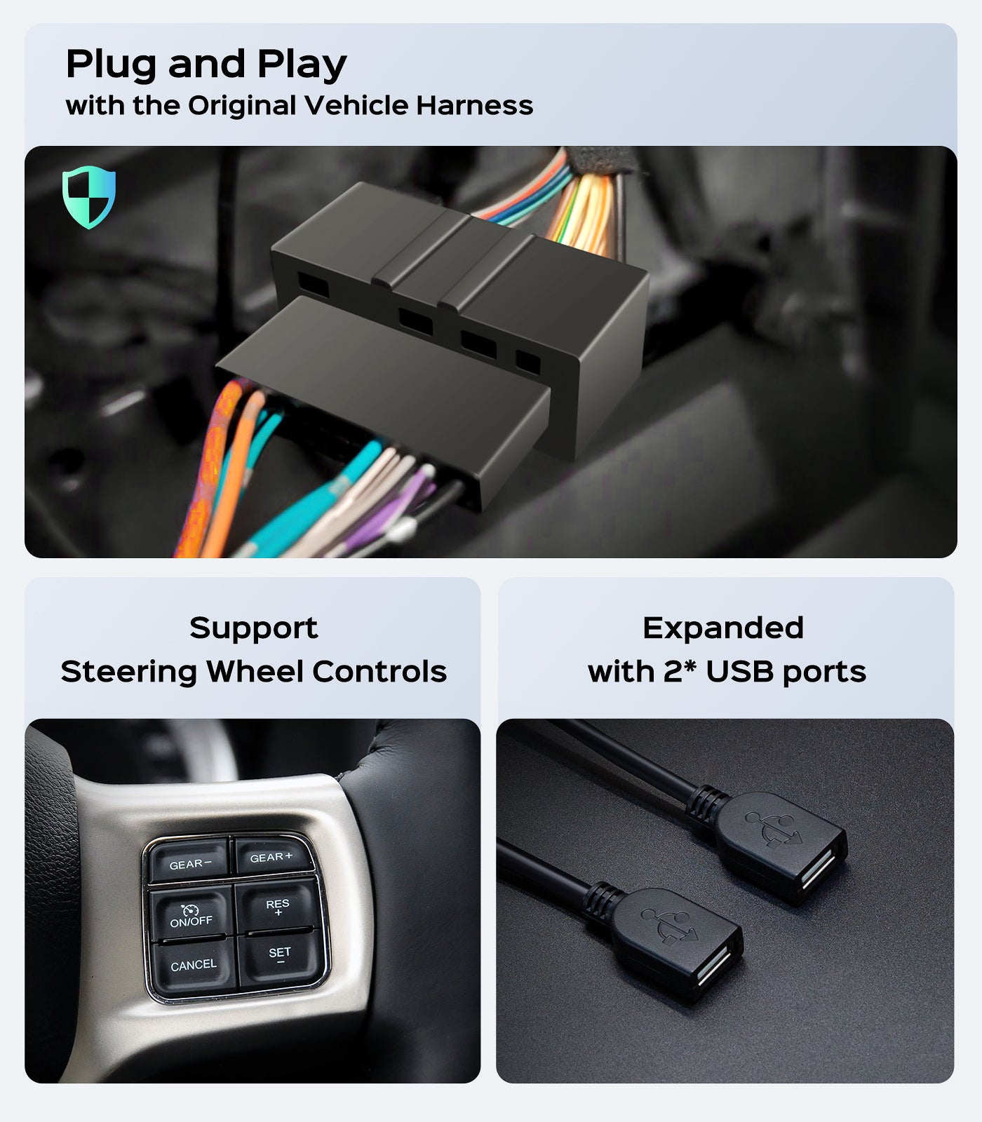 10.2" Car Radio Stereo for 2013-2018 Dodge Ram Pickup 1500 2500 3500 with Wireless Car play and Android Auto