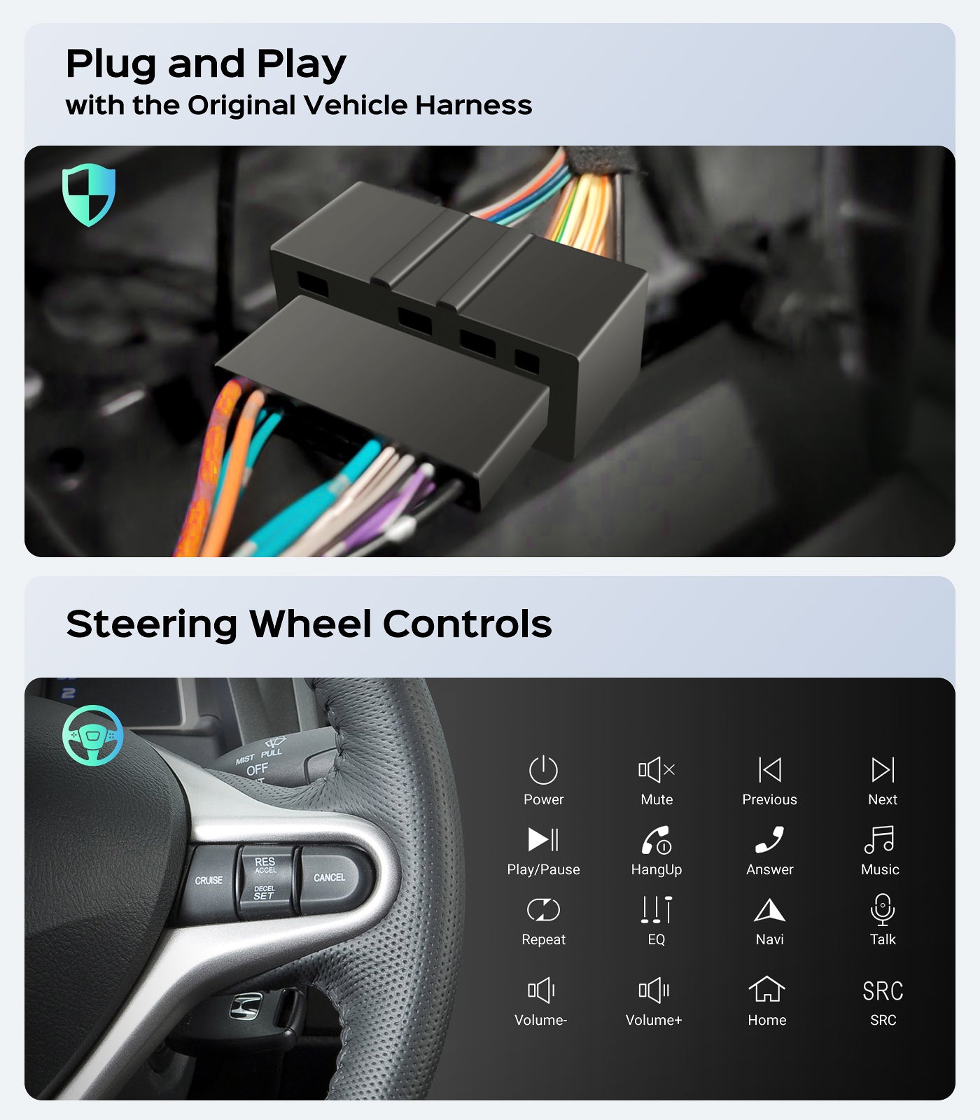9" Android Car Radio Stereo for Honda Civic 2006-2011 Wireless Car play and Android Auto
