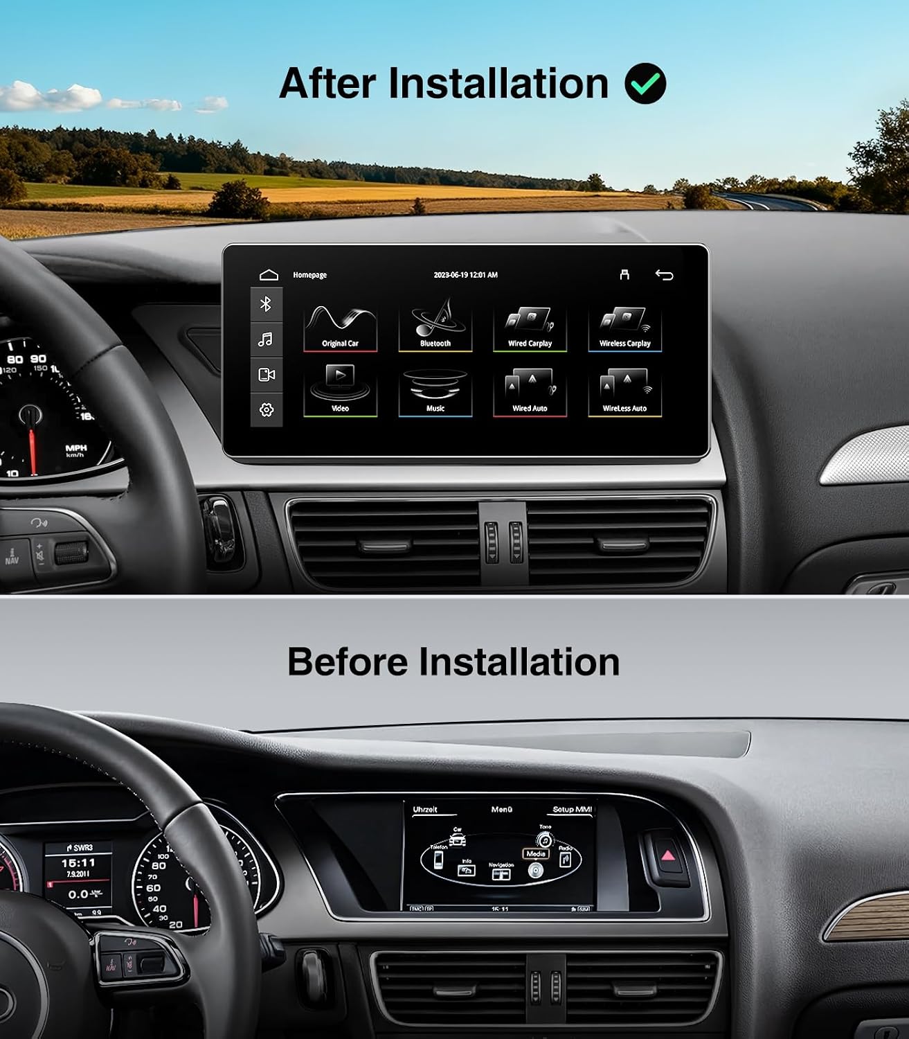 AINAVI 10.25" Standard Carplay/Android Auto for Audi B8 A4/S4/A5/S5/RS5 B8 /B8.5 | 2009-2016 3GMMI High System