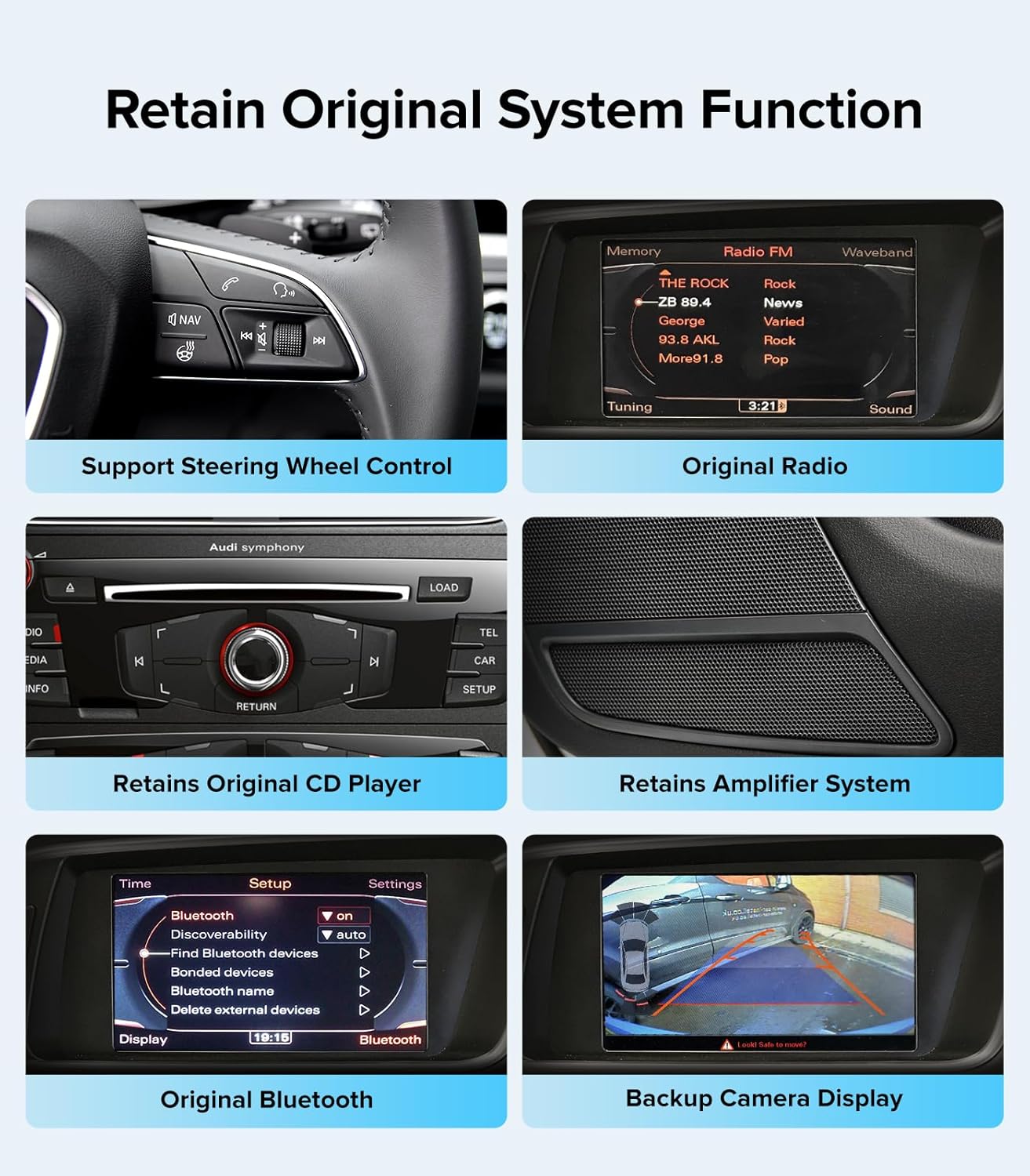 AINAVI 10.25" Standard Carplay/Android Auto for Audi B8 A4/S4/A5/S5/RS5 B8 /B8.52009-2016 Concert&Symphony System