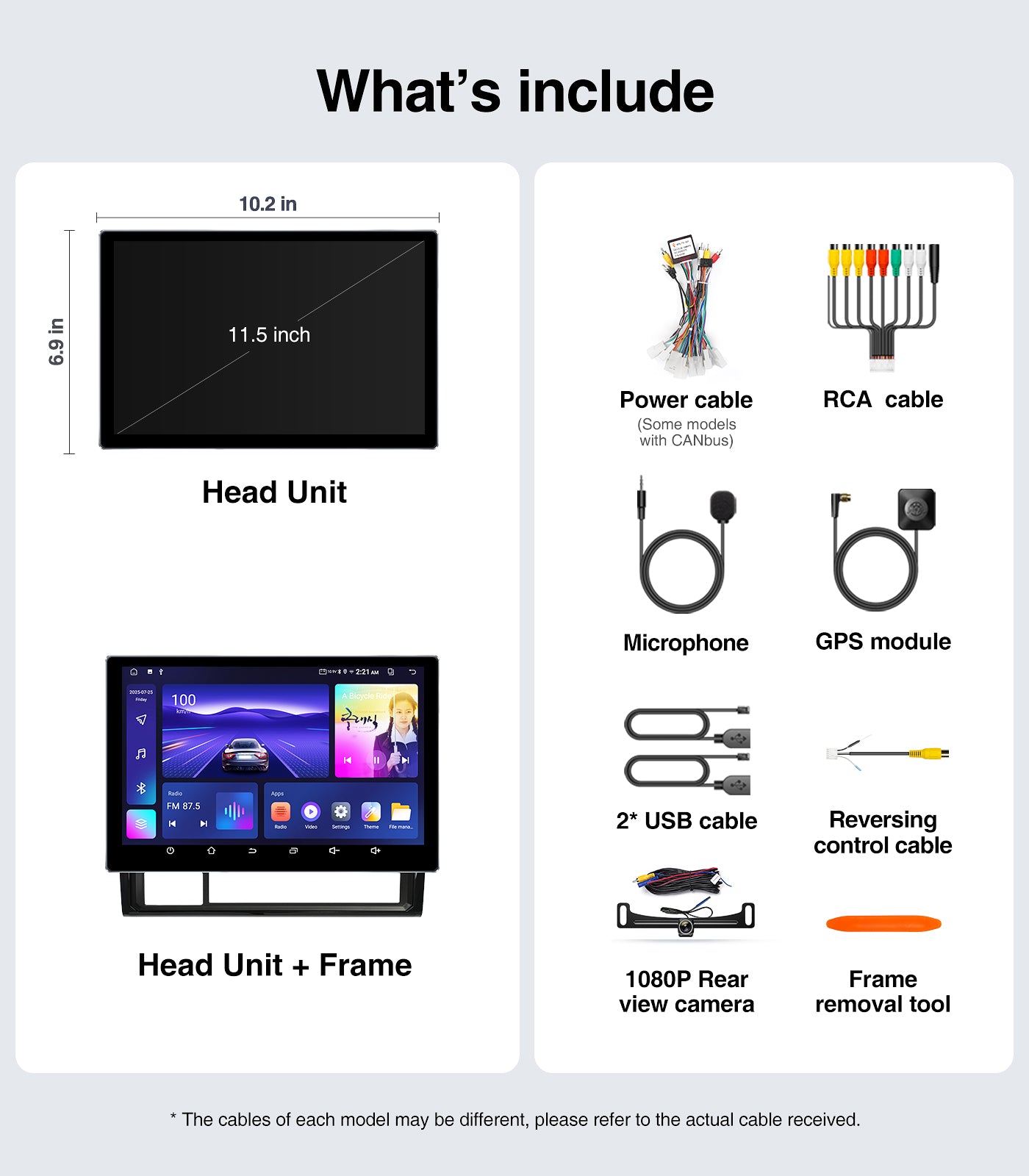 11.5'' Car Radio Stereo Upgrade for Toyota Tacoma 2005-2015 w/Wireless Car Play Android Auto