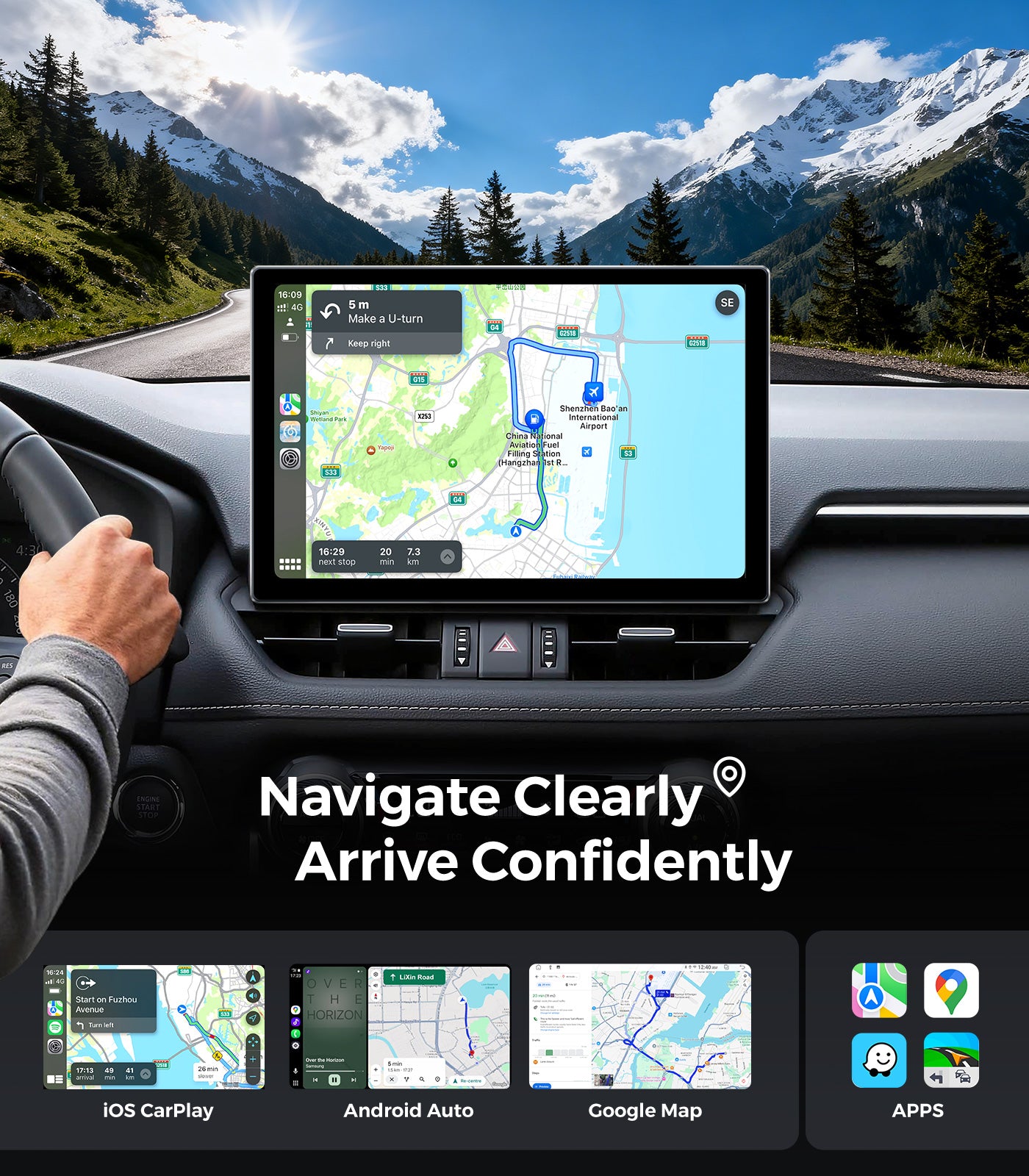 11.5inch Android Car Radio Stereo for Toyota RAV4 2019-2023 w/Wireless Car play &Android Auto