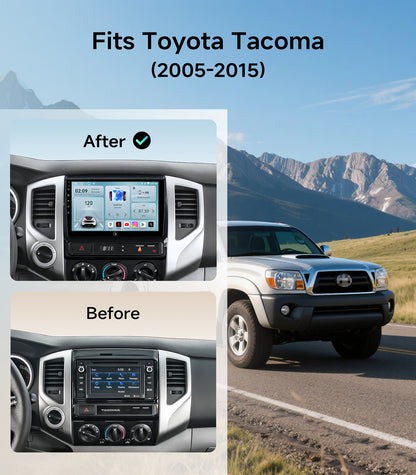 9" Android Car Radio Stereo for Toyota Tacoma 2005-2015 w/Wireless Car play and Wired Android Auto