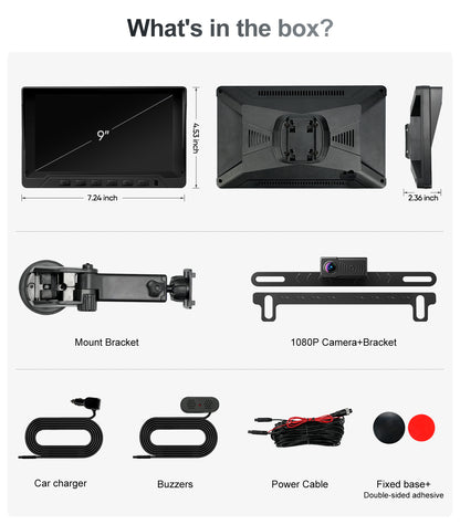 1080P Backup Camera Back up Camera Waterproof Clear Night Vision Rear View Camera