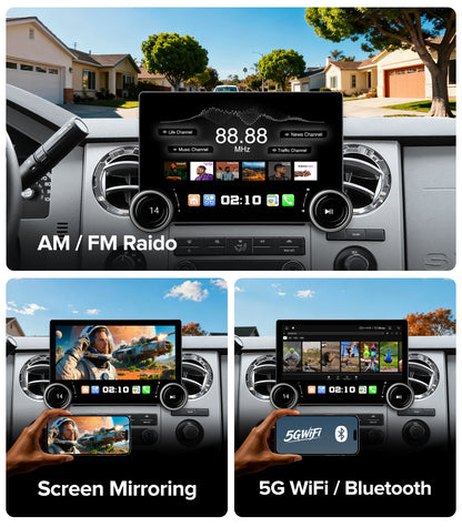 11.5" Dual Knob Car Stereo for Ford F150 2004~2008, F250 / F350 / 450 / 550 2009~2016
