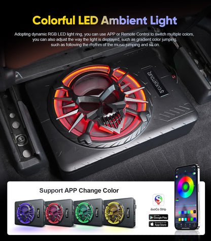 10" 1200W Slim Under Seat Powered Car Subwoofer