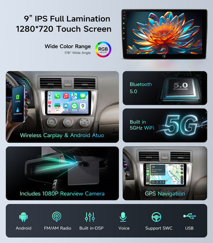 9"Full Touch Screen Car Stereo for Toyota Camry 2006-2011