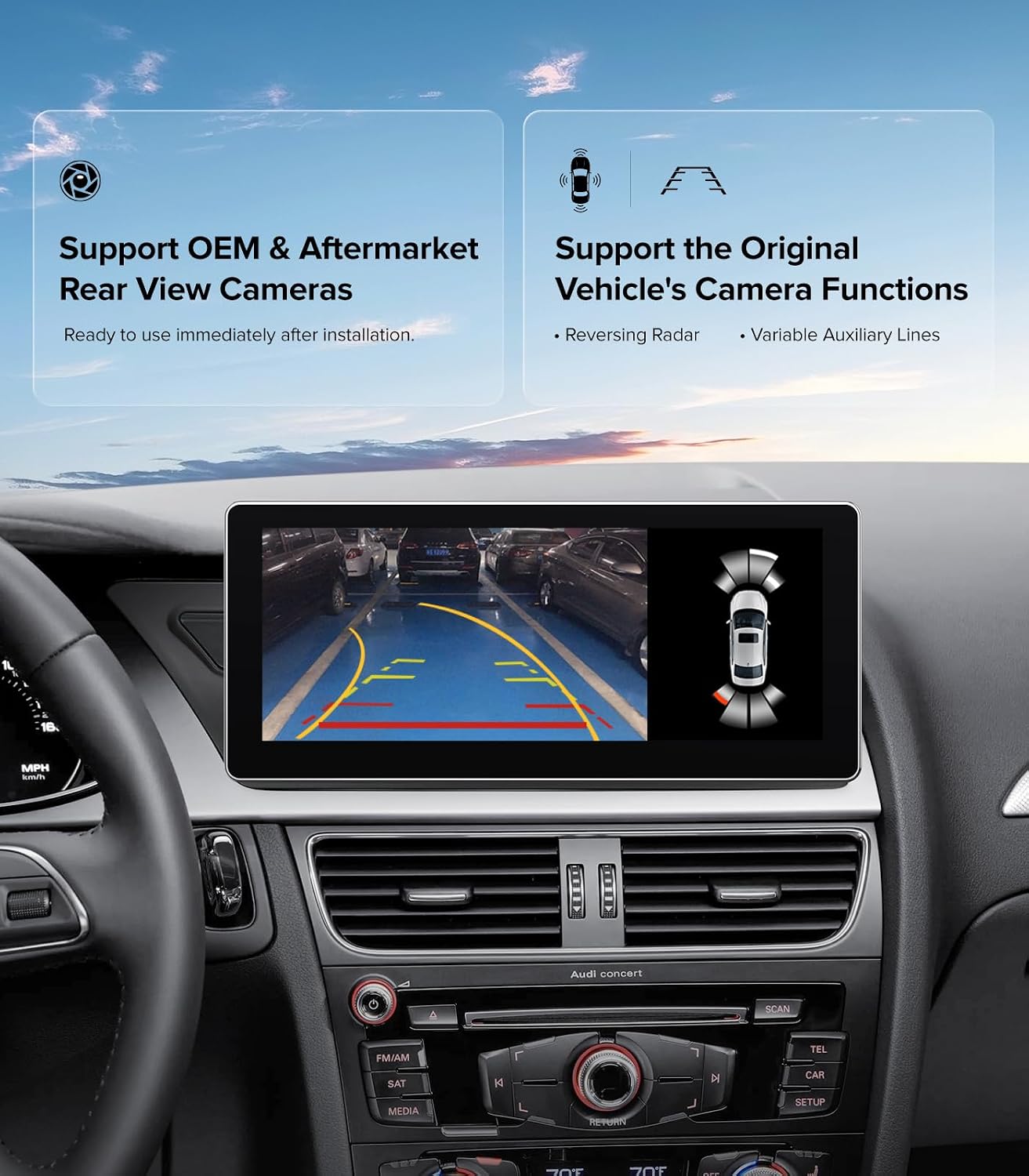 AINAVI 10.25" Standard Carplay/Android Auto for Audi B8 A4/S4/A5/S5/RS5 B8 /B8.52009-2016 Concert&Symphony System