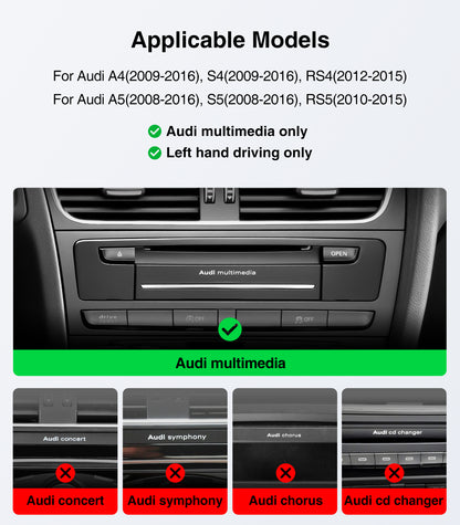 12.3" Android Car Stereo for Audi A4 / S4 / A5 / S5 / RS4 / RS5 / B8 / B8.5 | 2009-2016 Concert