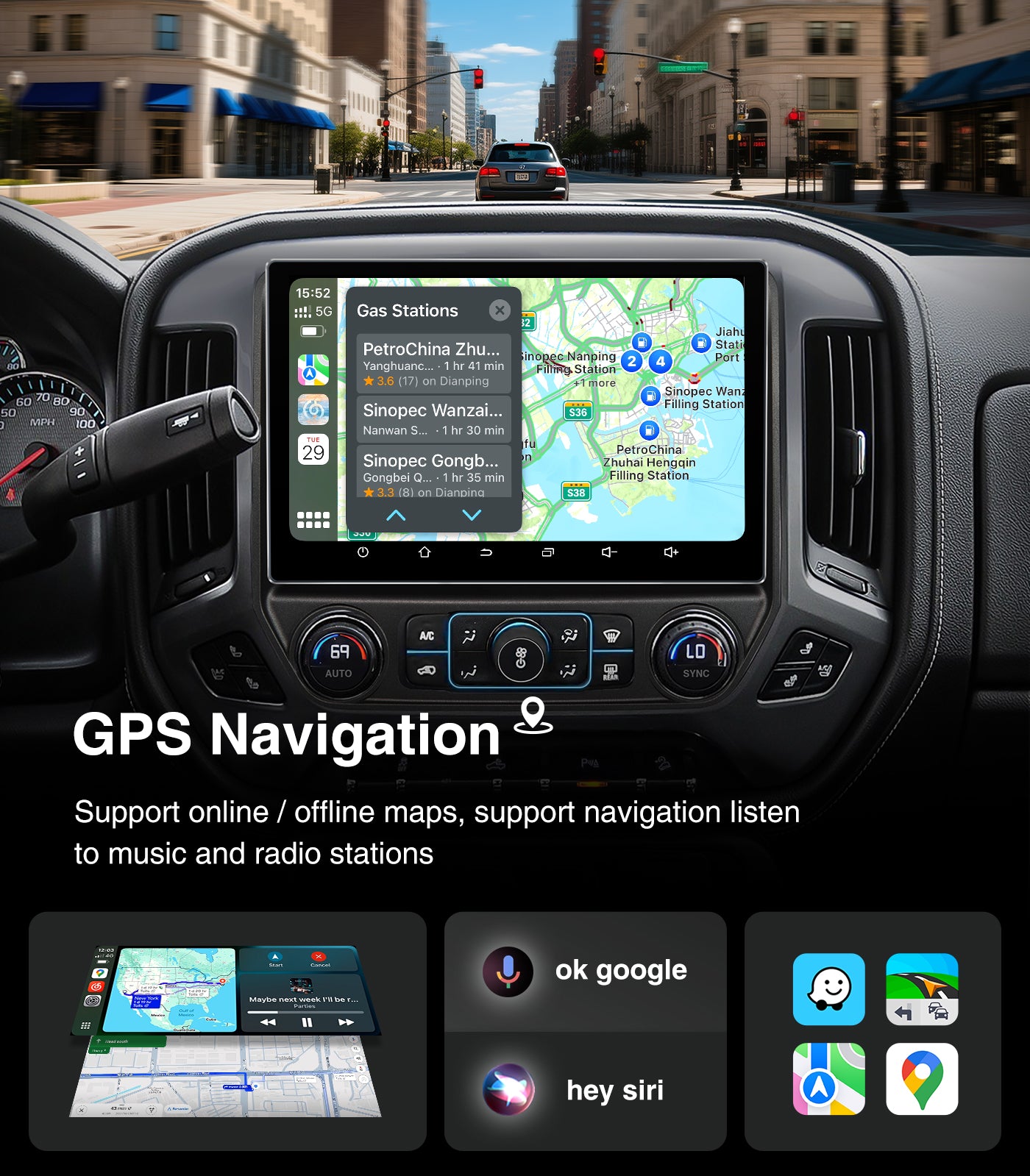 11.5inch Android Car Radio Stereo for Chevy Silverado & GMC Sierra 2014-2018 w/Wireless Car play and Android Auto