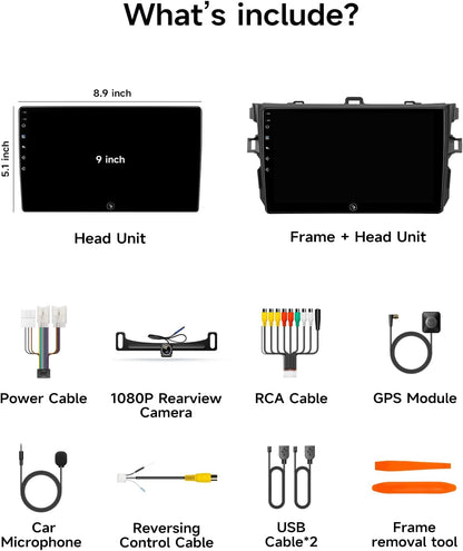 AINAVI 9" Android Car Radio Stereo for Toyota Corolla 2008-2012
