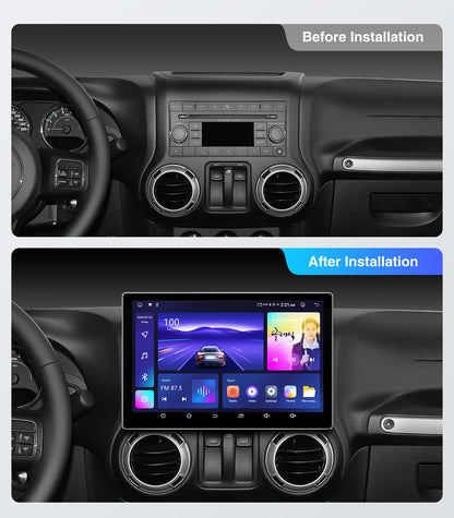 11.5 inch Car Radio Stereo for 2007-2018 Jeep Wrangler JK Compass Grand Cherokee 2009-2012 Dodge Ram 1500