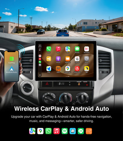 11.5'' Car Radio Stereo Upgrade for Toyota Tacoma 2005-2015 w/Wireless Car Play Android Auto