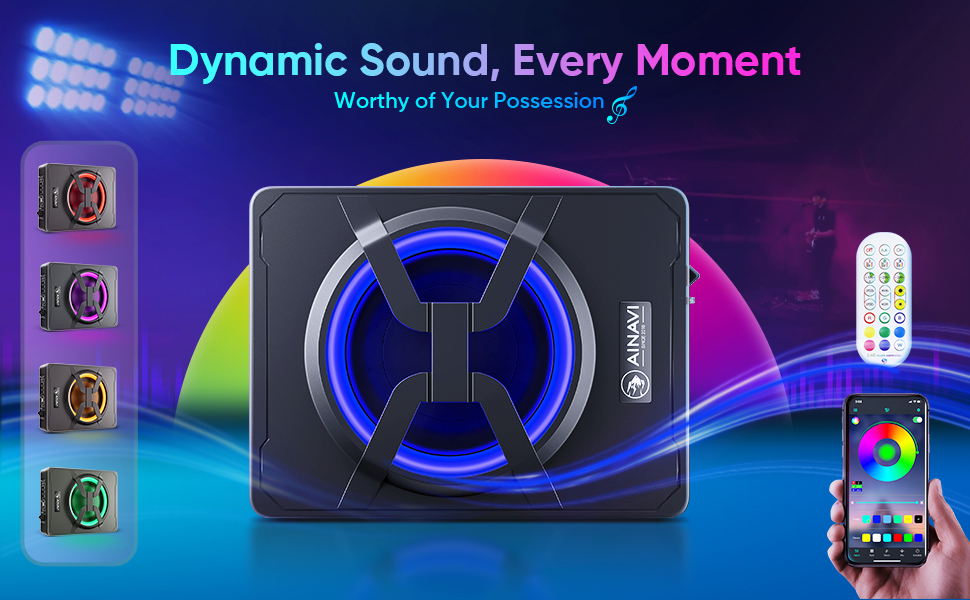 10 inch slim car subwoofer Dynamic sound every moment